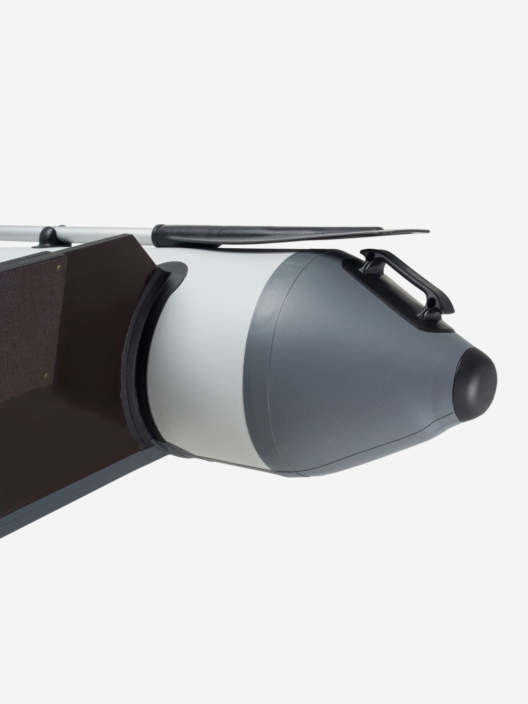 Лодка ПВХ надувная под мотор Yukona 280 TLЛЮКС двухместная для рыбалки с жестким дном. серый-комбинированный