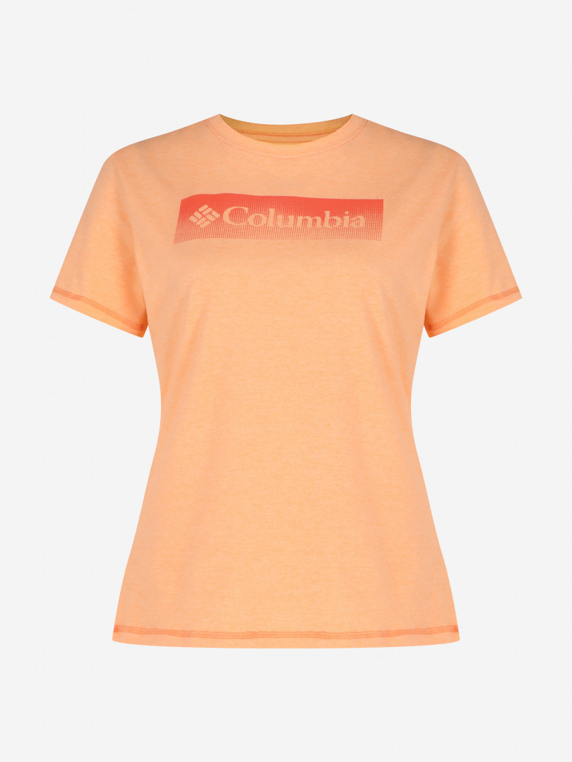 фото Футболка женская columbia sun trek ss graphic tee, оранжевый