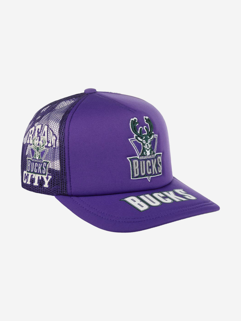 Бейсболка с сеточкой MITCHELL NESS 5HSSSH22020-MBUPURP Milwaukee Bucks MLB