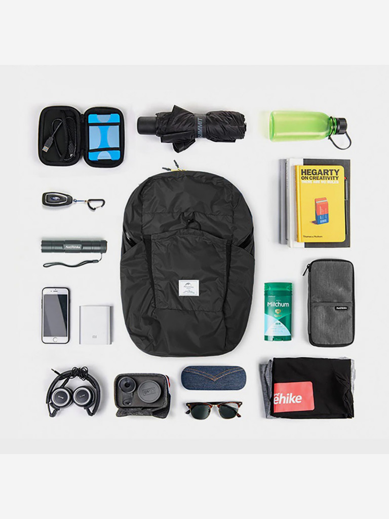 Рюкзак Naturehike складной компактный 22L, черный