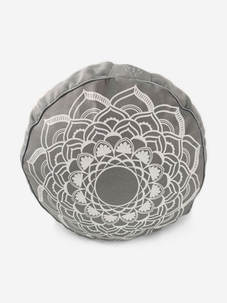 Подушка для медитации Mandala Grey, серый, размер 30 х 30 х 15 см вес 2 кг состав гречишная лузга