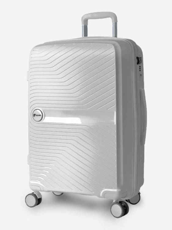 Чемодан на колесах L белый Feelway