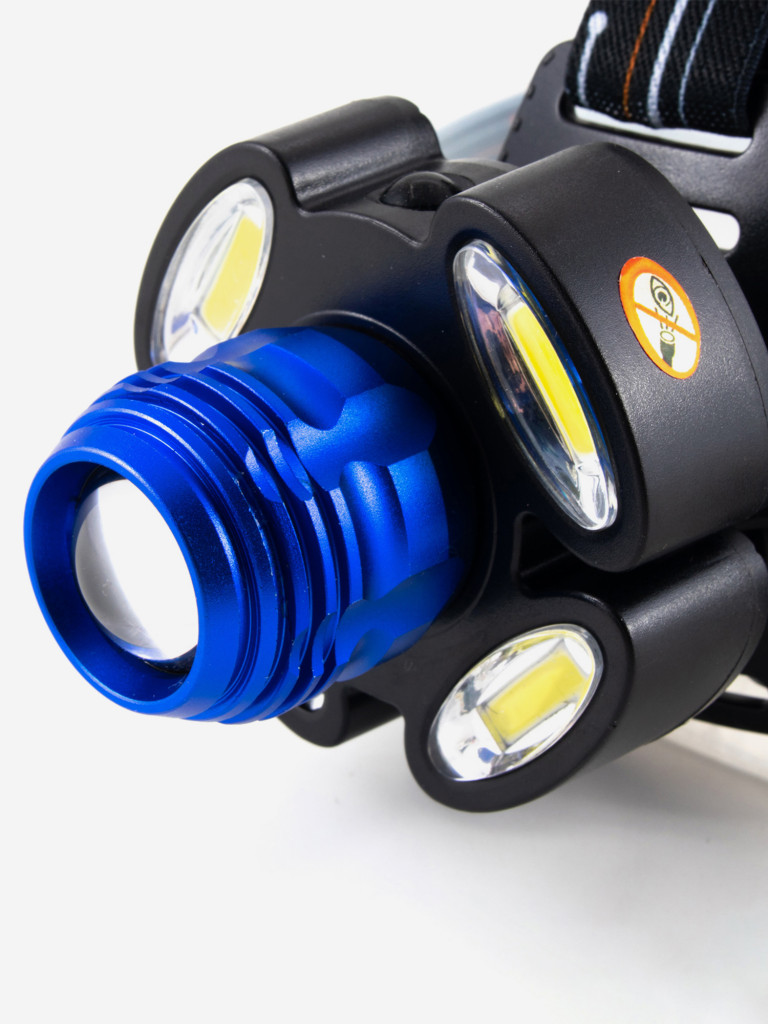Фонарь налобный Сибирский Следопыт-Стильб, 1 Led + 4 Cob, zoom, аккумулятор 220В.