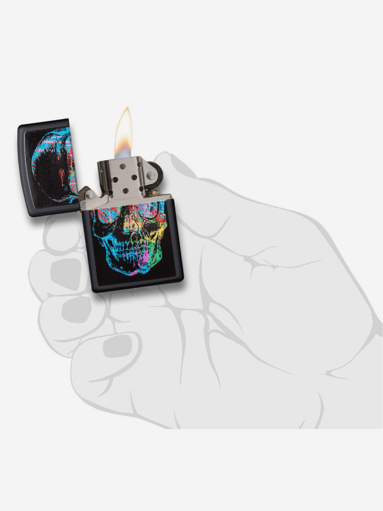 Зажигалка бензиновая ZIPPO 28042 Colorful Skull