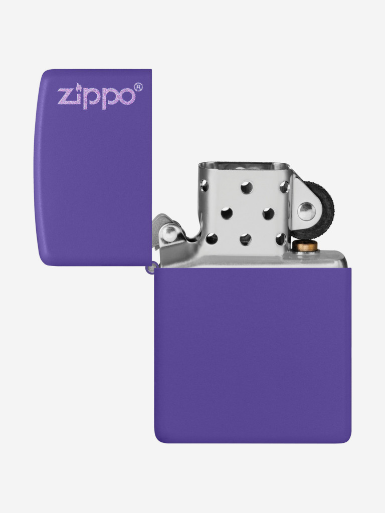 Зажигалка бензиновая ZIPPO 237ZL Classic Logo Purple Matte
