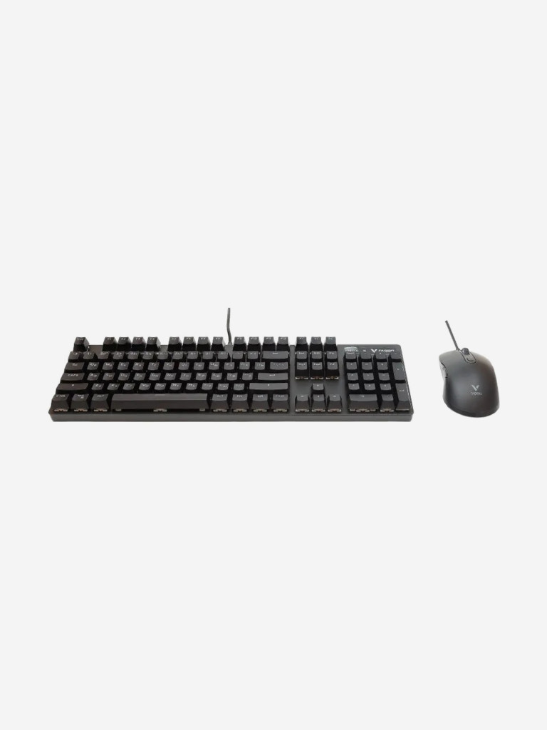 RAPOO Игровая механическая клавиатура+мышь проводная V150S, цвет - черный (13147)