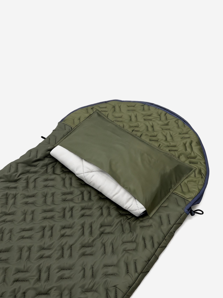 Спальный мешок Фрегат туристический с капюшоном 85 см х 230 см, зеленый (200 г/м2)