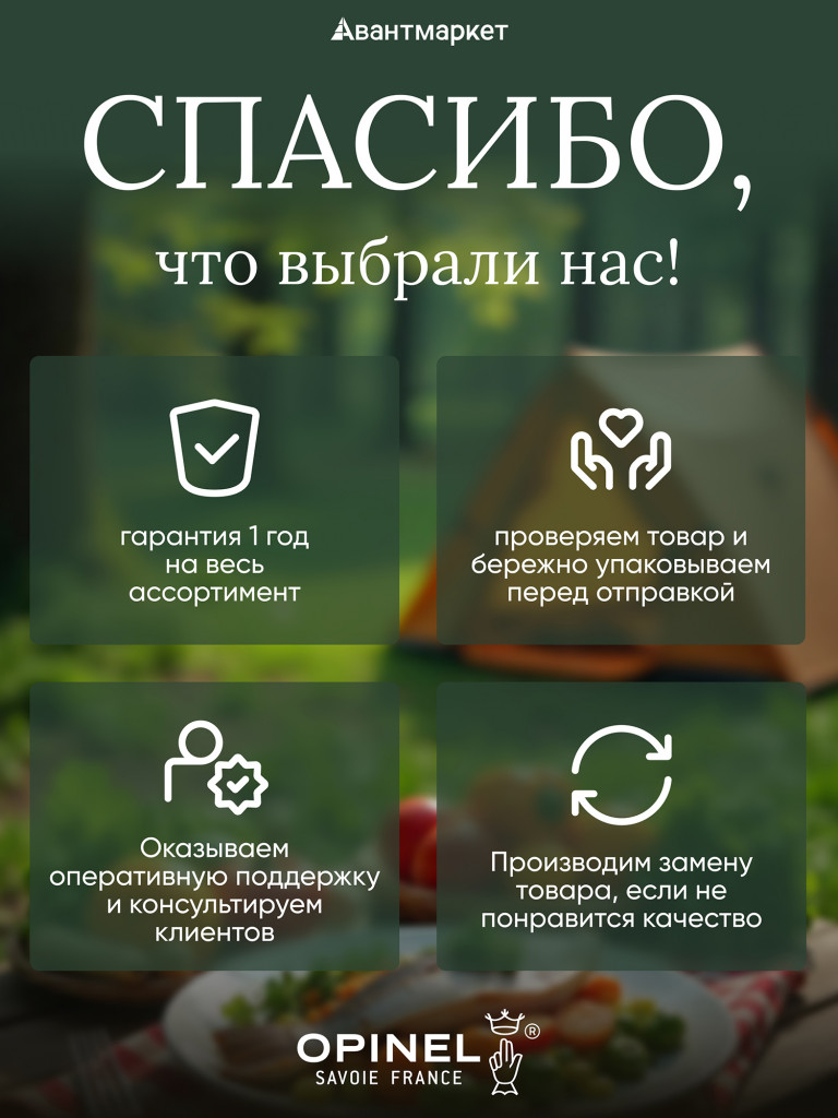 Нож филейный Opinel №10, нержавеющая сталь, рукоять оливковое дерево