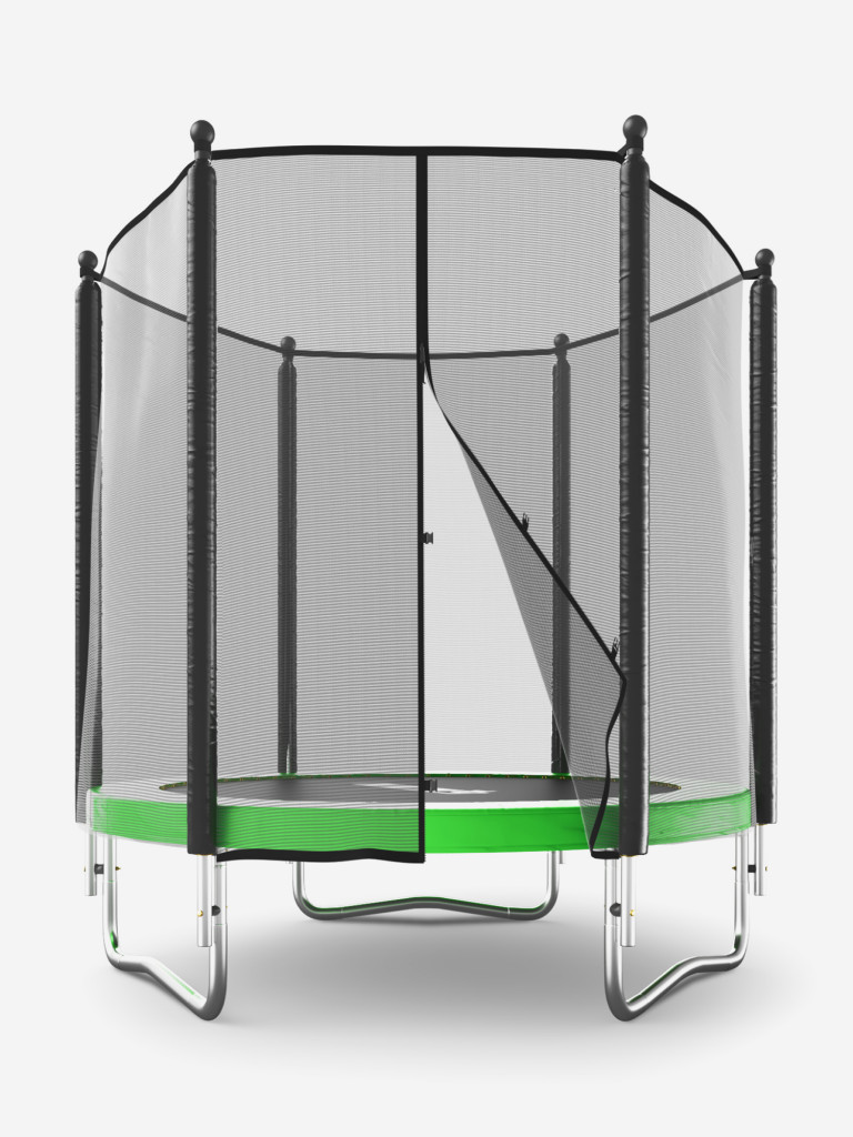 Батут каркасный UNIX Line Simple 6 ft Green с внешней защитной сеткой, общий диаметр 183 см, до 100 кг