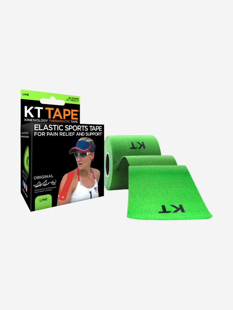 Кинезио тейп спортивный KT Tape PRO, 20 полосок в рулоне, 25 х 5 см, салатовый