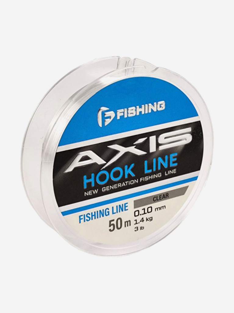 Леска F-FISHING Axis Hook Line Clear 50м 0,10мм 1,4кг 3lb