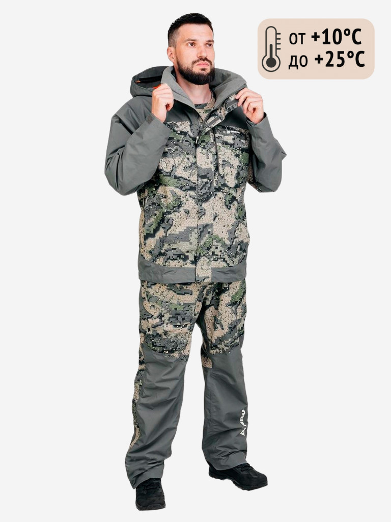 Костюм демисезонный Nisus Defender (куртка+полукомбинезон) для рыбалки и охоты