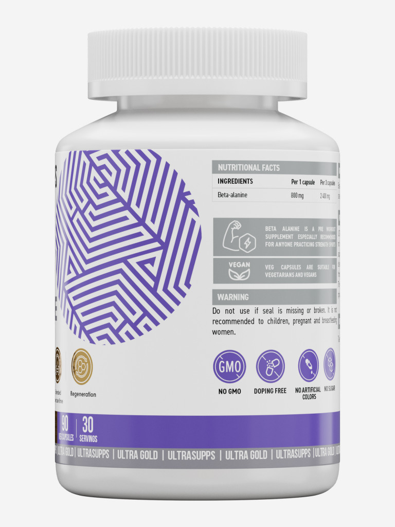 Бета-аланин Ultrasupps Ultra Gold, 90 шт