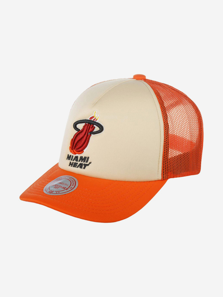 Бейсболка с сеточкой MITCHELL NESS 5HSSSH21323-MHEOFWH Miami Heat NBA (бежевый)