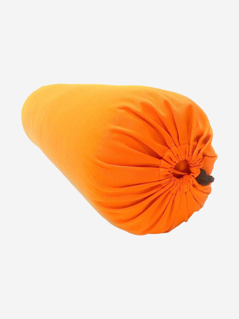 Болстер для йоги Айенгара шерстяной с хлопковым чехлом 75см Рамайога 2 оранжевый, 27380