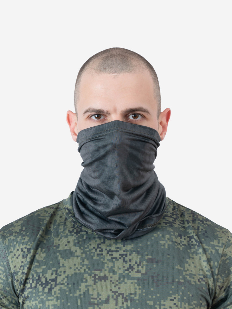 Бандана сетка с перфорацией черный мох камуфляжная Jägermann