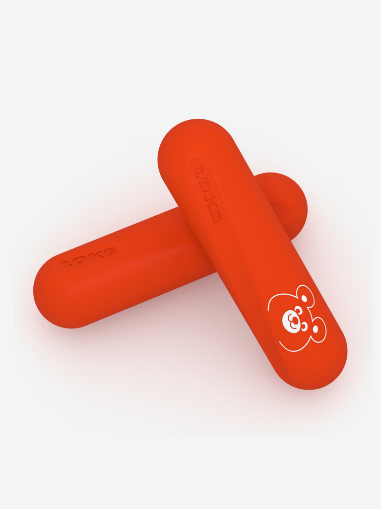 Гантели красные, 1 кг, 2шт, MELA ИГРЫ