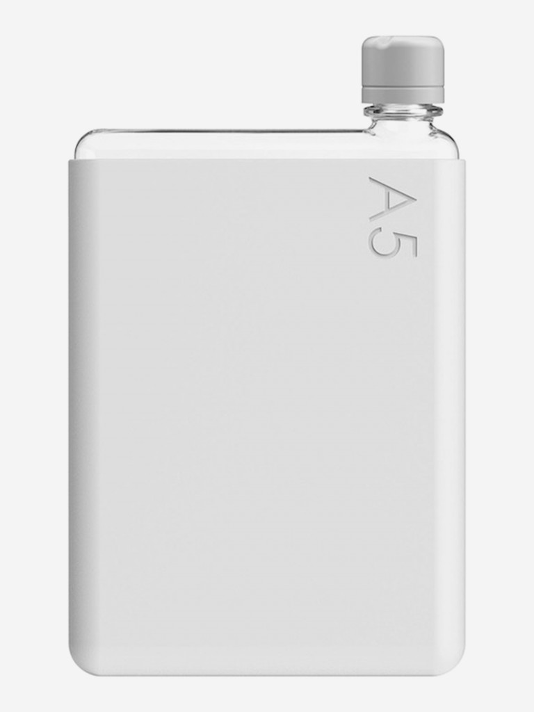 Бутылка с силиконовым чехлом Memobottle A5, серый