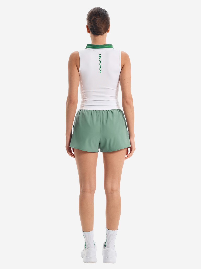 Поло женское RAQUETA SPORT без рукавов Spotlight, White and Green