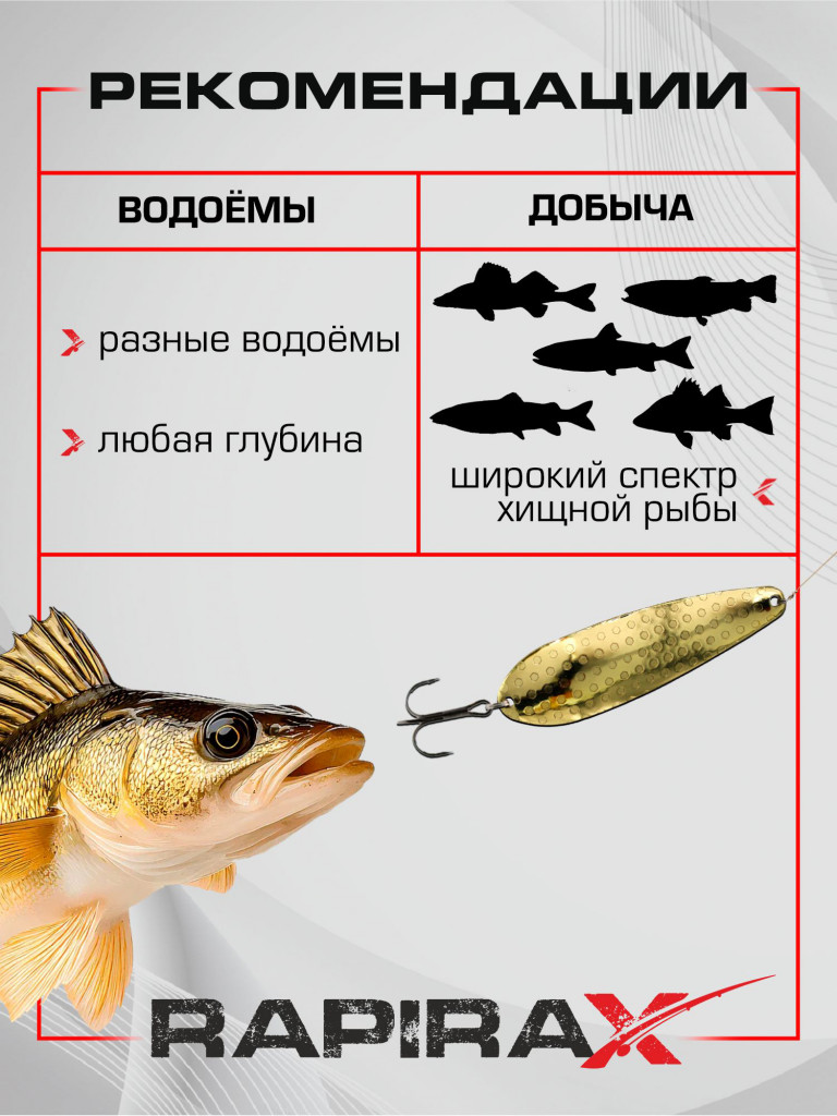 Блесна RapiraX Scales 28 гр 87 мм цв. S