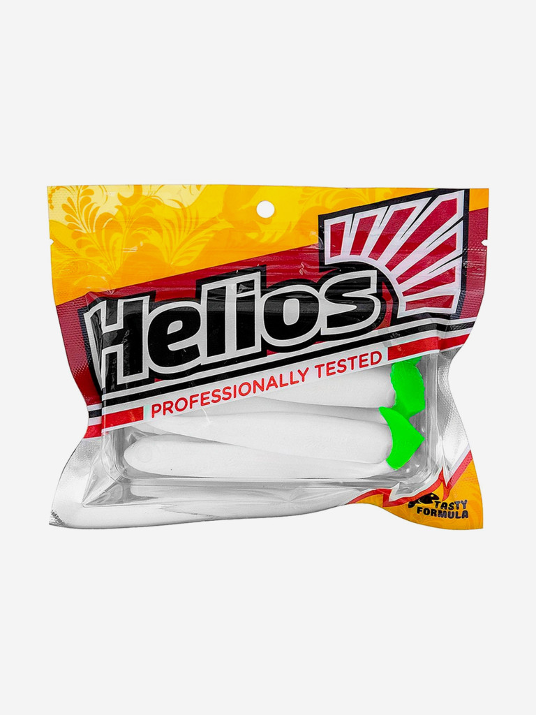 Мягкая приманка Helios Jumbo, 4,95" / 12,5 см, White & Green, 5 штук (HS-7-016)