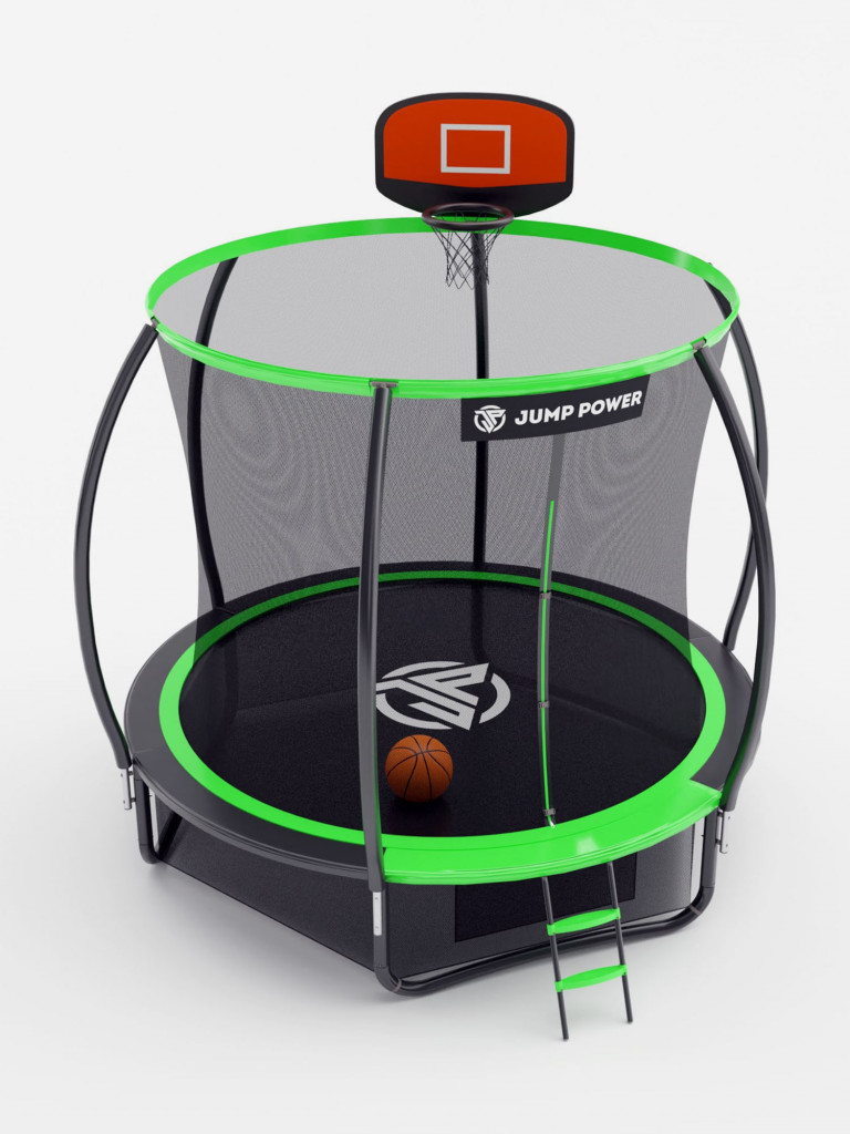 Батут Jump Power 8ft PRO Basket Green