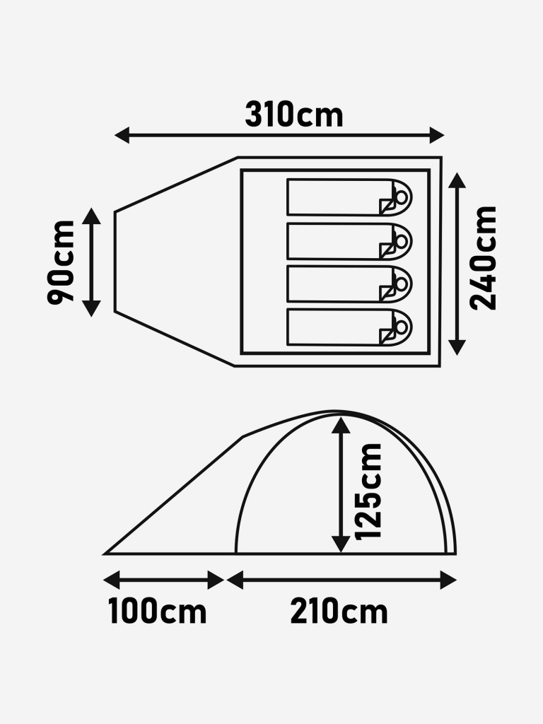 Палатка 4-местная Denton DTL-4 Plus