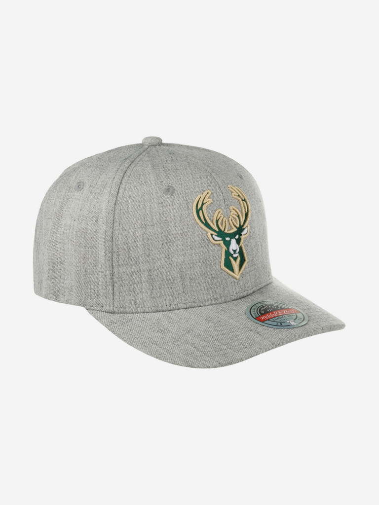 Бейсболка MITCHELL NESS HHSS3273-MBUYYPPPGYHT Milwaukee Bucks NBA (серый)