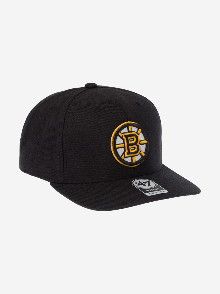 Бейсболка с прямым козырьком 47 BRAND H-NSHOT01WBP-BK Boston Bruins NHL
