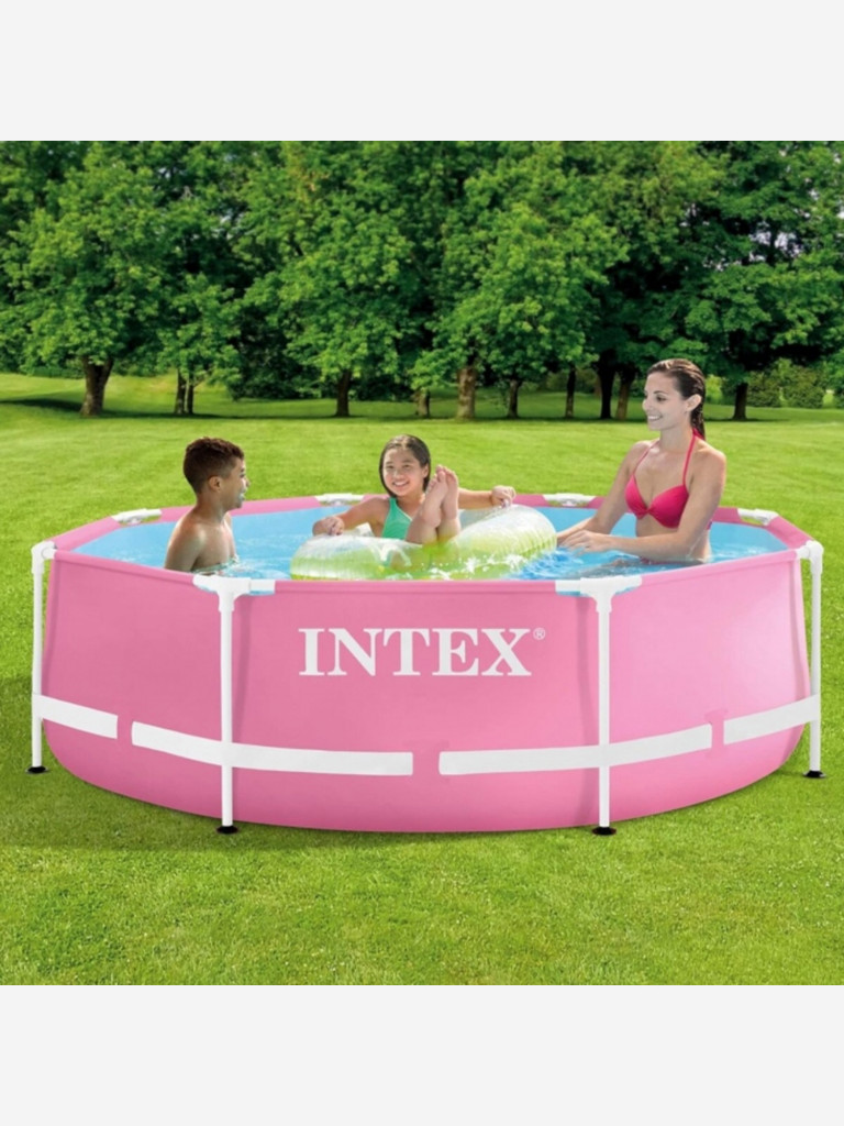 Каркасный бассейн Intex 28290 Pink Metal Frame (244х76см)