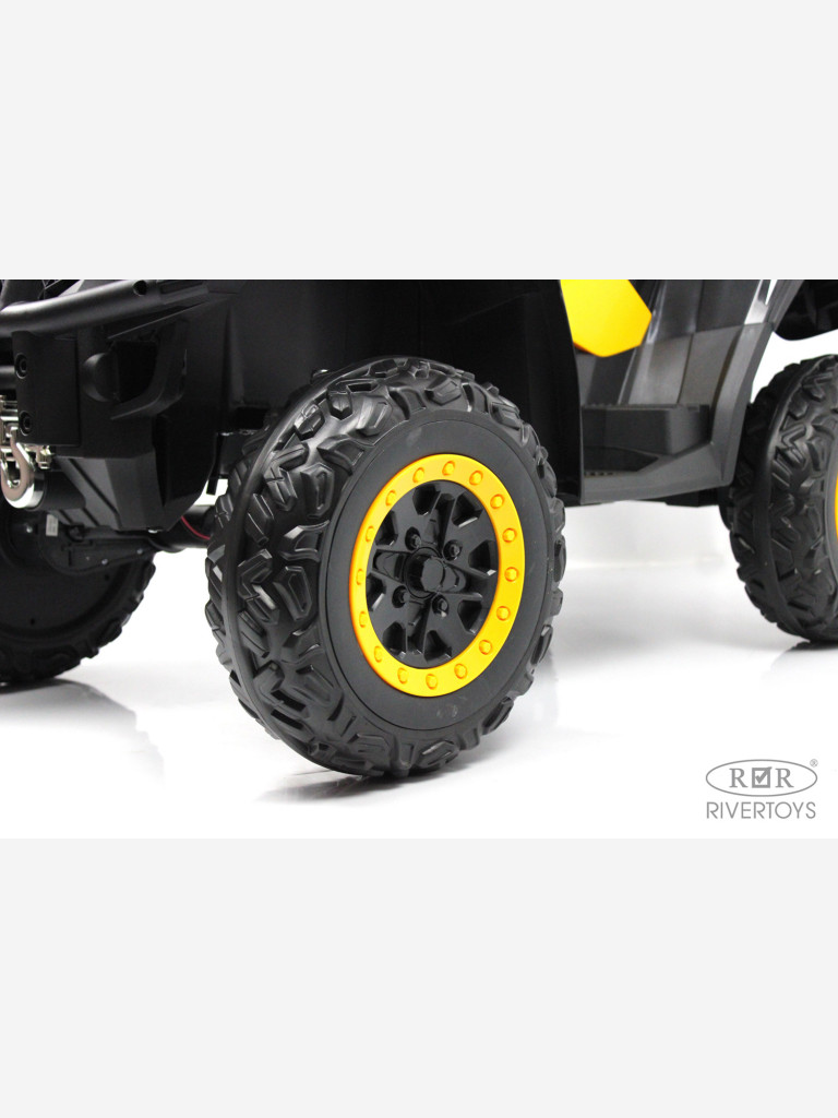 Детский электроквадроцикл RIVERTOYS T001TT 4WD желтый