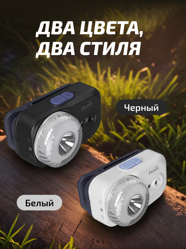 Фонарь Fenix налобный HL17R черный RGB