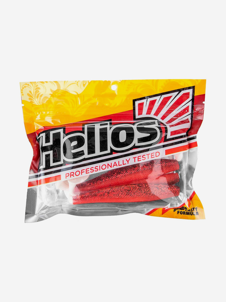 Мягкая приманка Helios Trofey, 5,5'' / 14 см, Red Sparkles WT, 4 шт (HS-25/1-034)