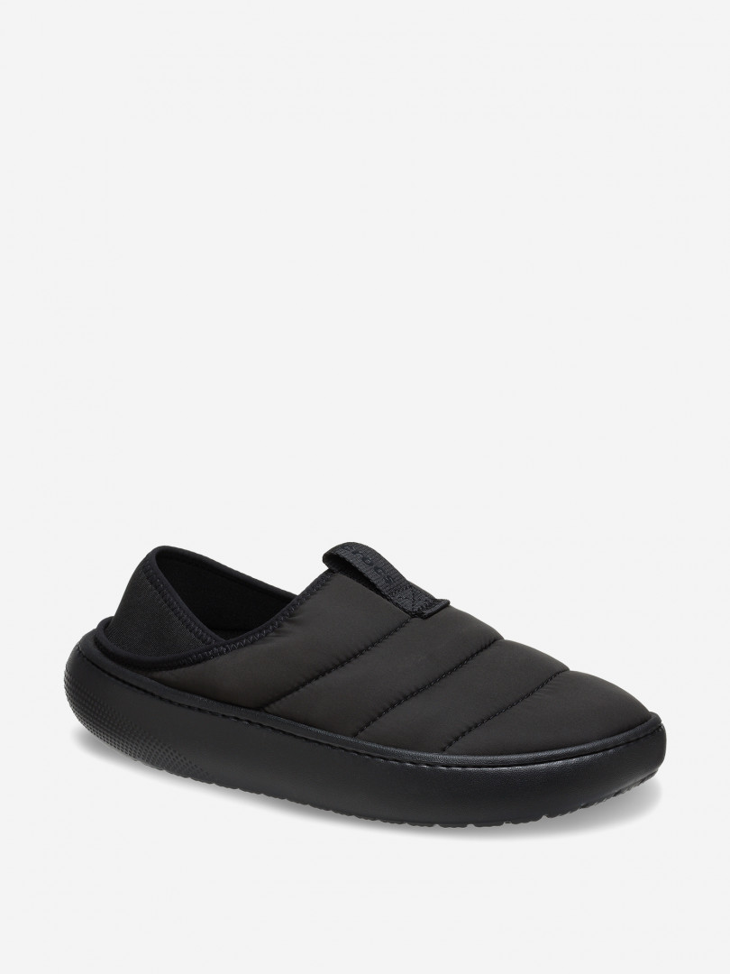 фото Полуботинки утепленные crocs classic puff moc, черный