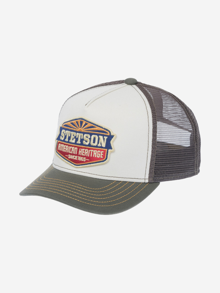 Бейсболка с сеточкой STETSON 7751194K TRUCKER CAP SUN (оливковый)