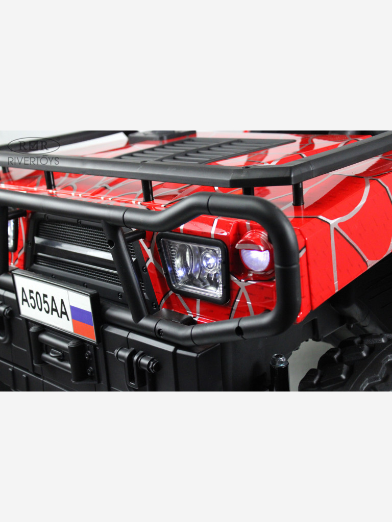 Детский электромобиль RIVERTOYS A505AA-LUX красный спайдер
