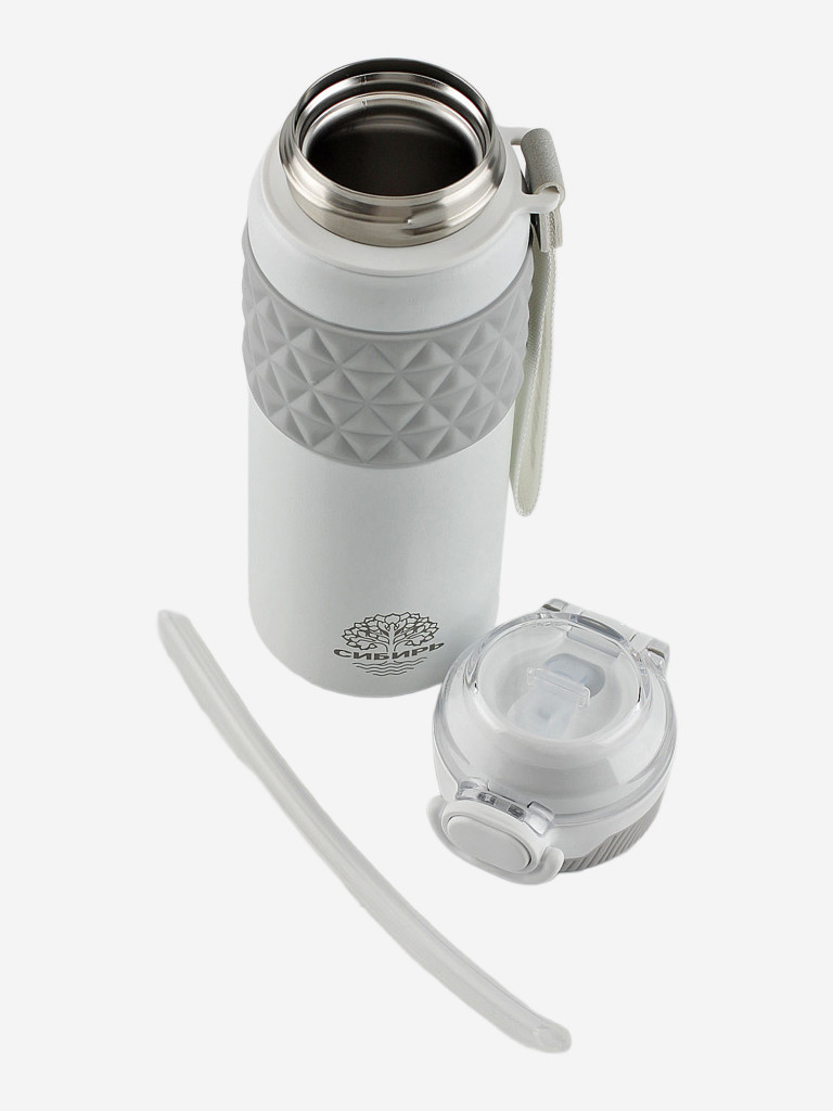 Термос сталь СИБИРЬ 0.6 л. Свежий ветер белый