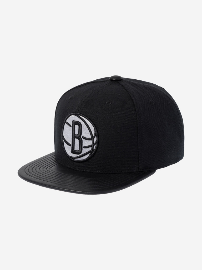Бейсболка с прямым козырьком MITCHELL NESS HS9551-BNEBLCK Brooklyn Nets NBA