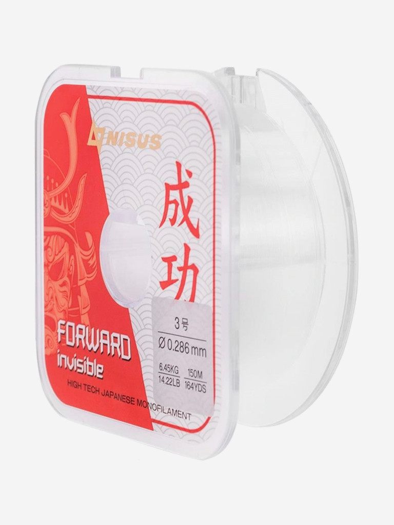 Леска для рыбалки Nisus FORWARD Invisible Nylon 0,286мм, 150м, 6,45кг, прозрачный