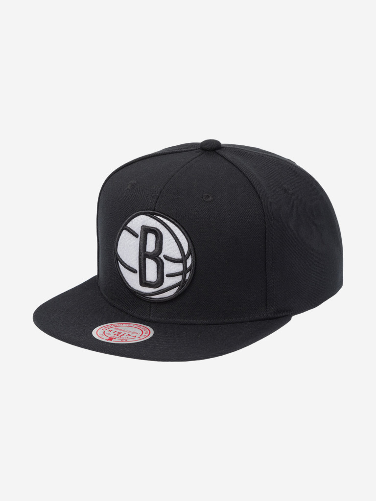 Бейсболка с прямым козырьком MITCHELL NESS HS8547-BNEBLCK Brooklyn Nets NBA (черный)