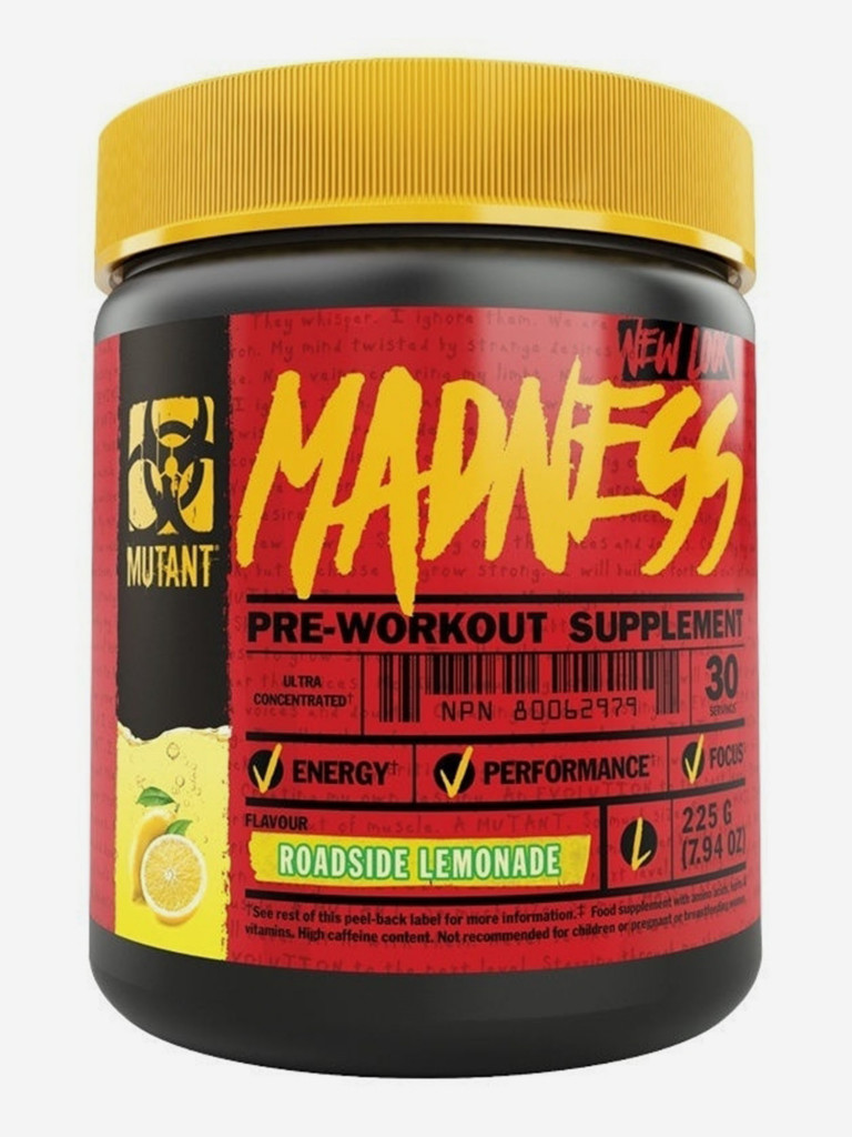 Предтренировочный комплекс Mutant Madness, 225 г, Лимонад