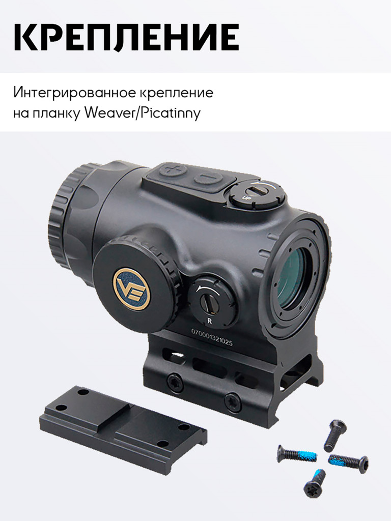 Прицел призматический Vector Optics Paragon 1x, с подсветкой