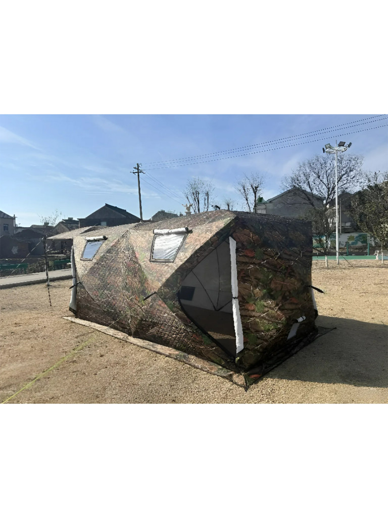 Зимняя палатка Terbo-Mir 2023 камуфляж (400х200 см) трехслойная мобильная баня для кемпинга и рыбалки