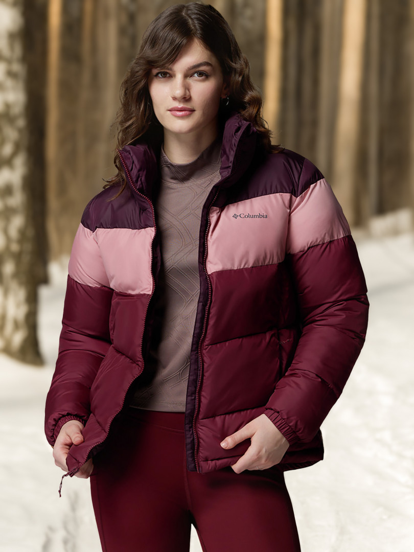 Куртка утепленная женская Columbia Puffect II Colorblock Jacket Красный 10999₽