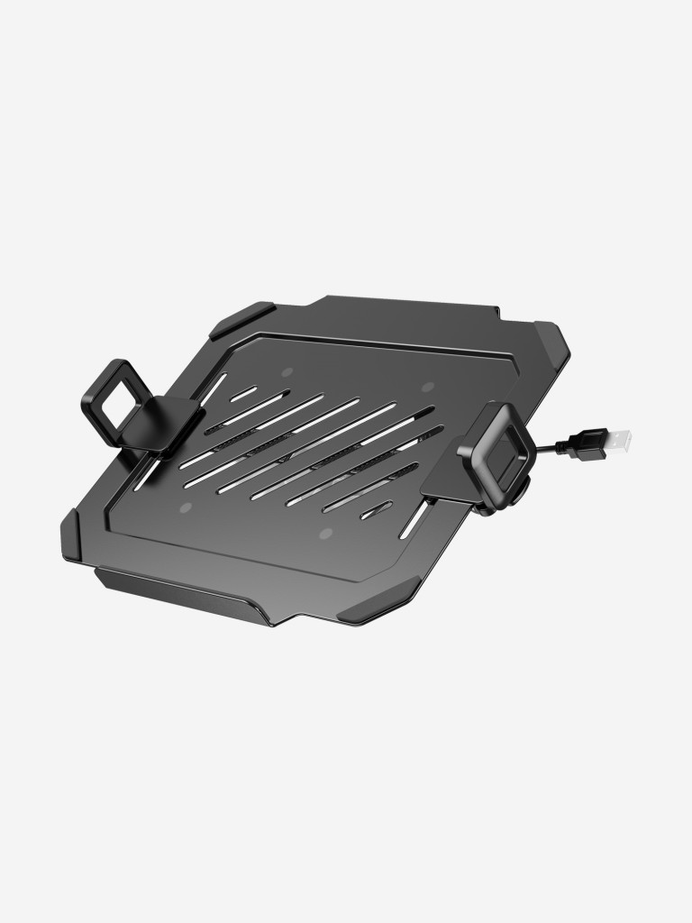 UNITEKI DMN09USB Полка-крепление VESA для ноутбука или планшета раздвижная, на кронштейн, диагональ 12-17 дюймов, с охлаждением и подсветкой RGB