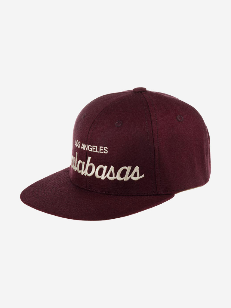 Бейсболка с прямым козырьком HOOD 100-MWL001-CA017-MN Calabasas, CA (малиновый)