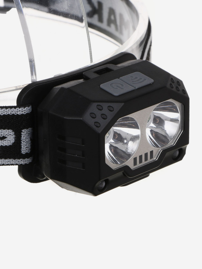 ЕРМАК Фонарь налобный, сенсорный, 2 LED + красный свет, 6 режимов, 3хААА