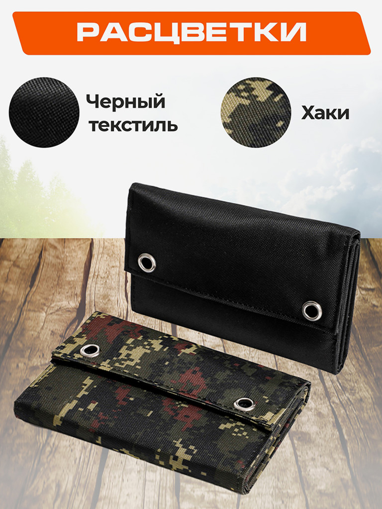 Портативная солнечная батарея для зарядки телефона 15W 5v