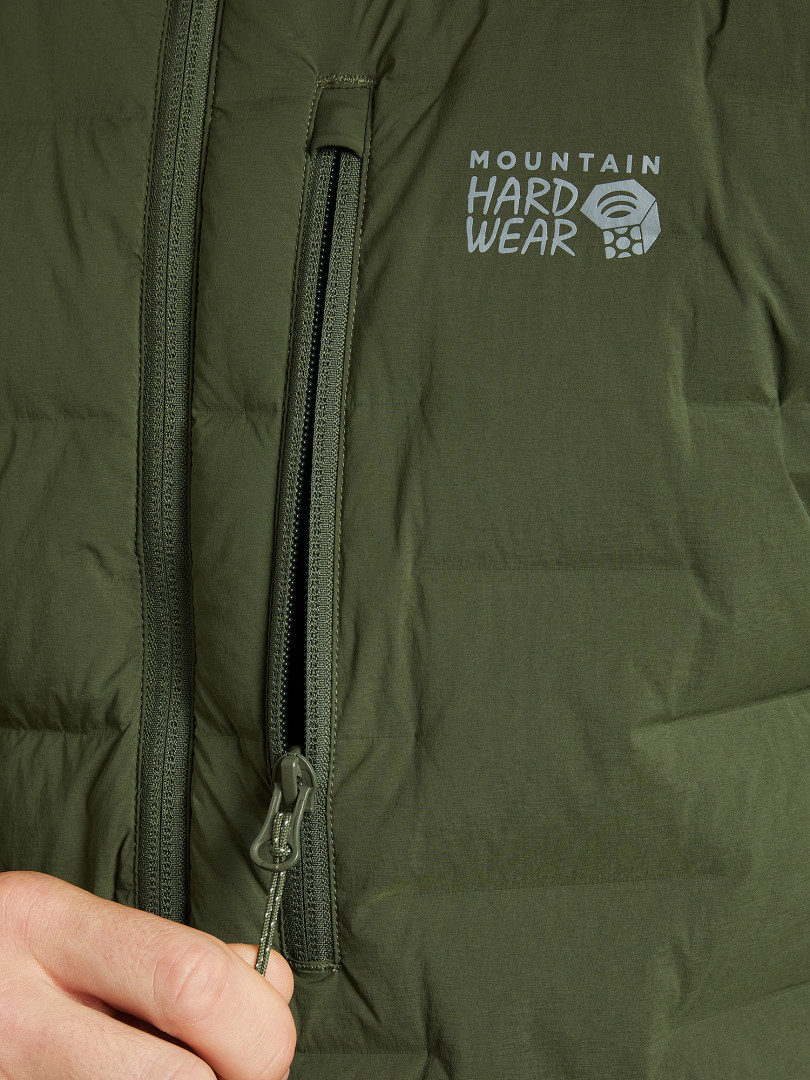 фото Пуховик мужской mountain hardwear stretchdown™ jacket, зеленый