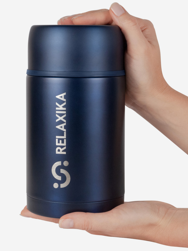 Термос для еды Relaxika 301, 1000 мл, темно-синий